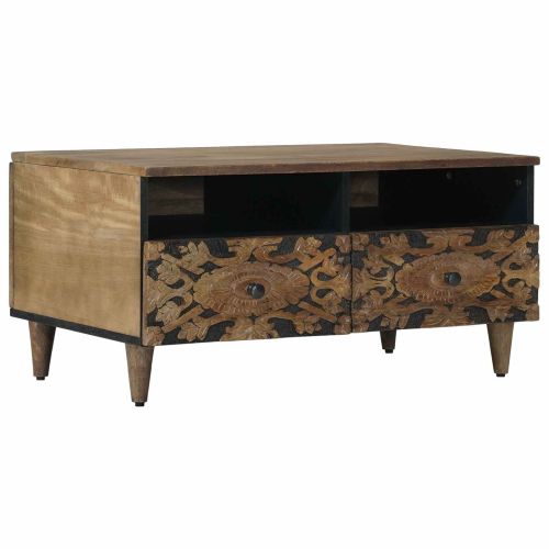 Масичка за кафе Кафяво 80 x 54 x 40 см Солидно мангово дърво