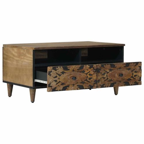 Масичка за кафе Кафяво 80 x 54 x 40 см Солидно мангово дърво