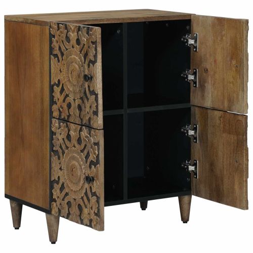 Служебен шкаф Кафяво 60 x 33,5 x 75 см Солидно мангово дърво