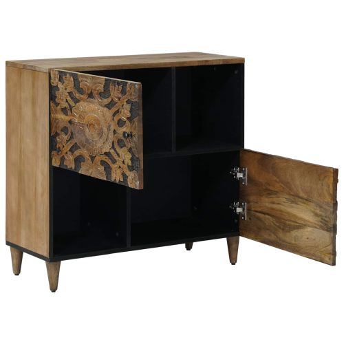 Служебен шкаф Кафяво 80 x 33,5 x 75 см Солидно мангово дърво