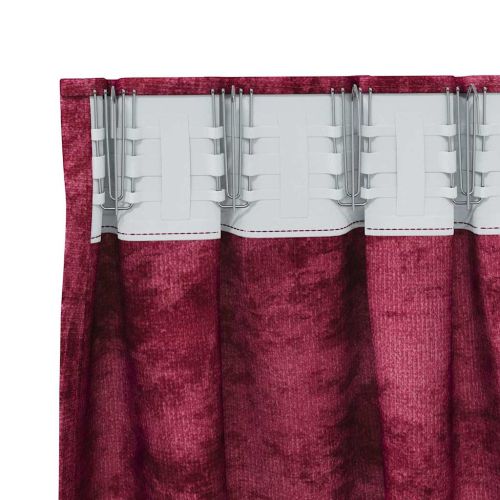 Кадифени завеси С завеси 2 pcs виненочервен 175 x 140 см Кадифе