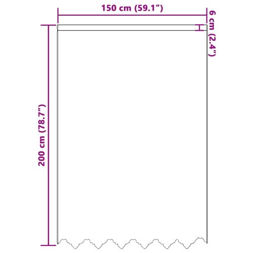 Перде от дантела Бяло 200 x 150 cm Полиестер