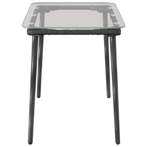 Градинска маса Черно 80 x 40 x 45 см полиратан