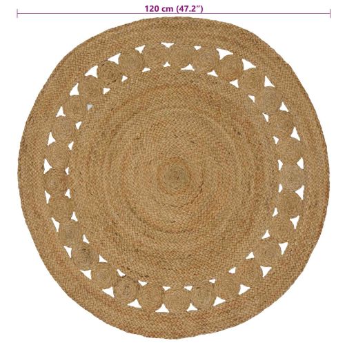 Килим Естествен Ø 120 cm юта