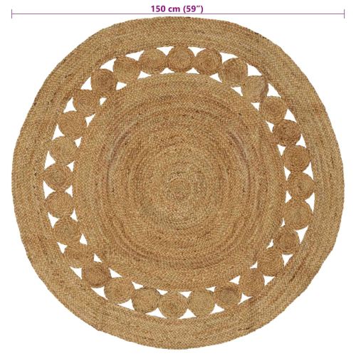 Килим Естествен Ø 150 см юта