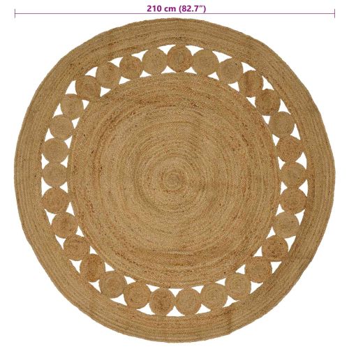 Килим Естествен Ø 210 cm юта
