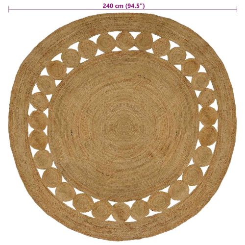 Килим Естествен Ø 240 см юта