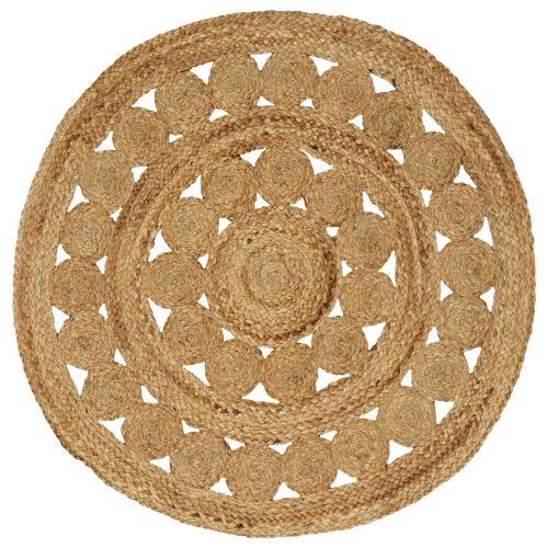 Килим Естествен Ø 90 cm юта