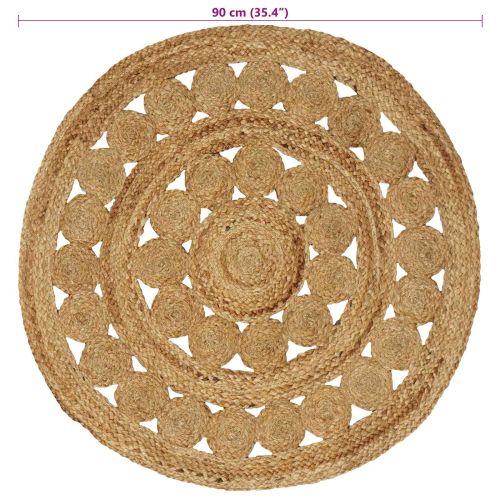 Килим Естествен Ø 90 cm юта