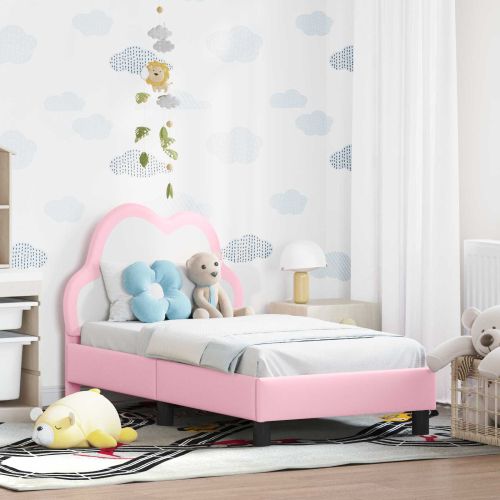 Легло за малко с главна дъска с таблото Розово 70 x 140 cm PU