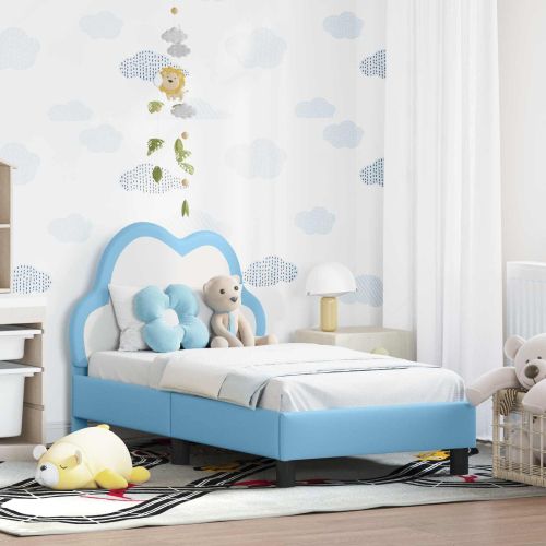 Легло за малко с главна дъска с таблото Синьо 70 x 140 cm PU