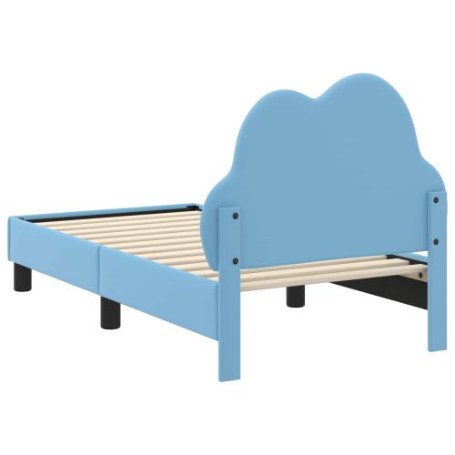 Легло за малко с главна дъска с таблото Синьо 70 x 140 cm PU