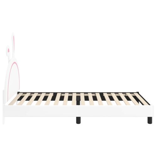 Легло за деца с табла Бяло 90 x 200 cm PU