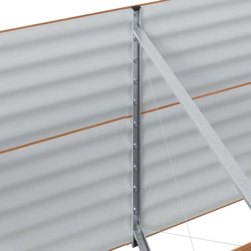 Повдигнато легло Кафяво 240 x 80 x 81 cm Стомана