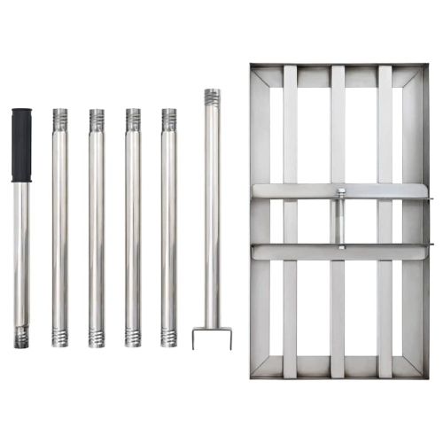 Градинска рейка Сребрист 45 x 25 x 200 см Неръждаема стомана