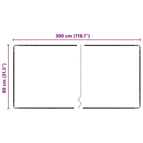 Килим пътека Сив 80 x 300 cm 100% Полипропиленов Тапициран