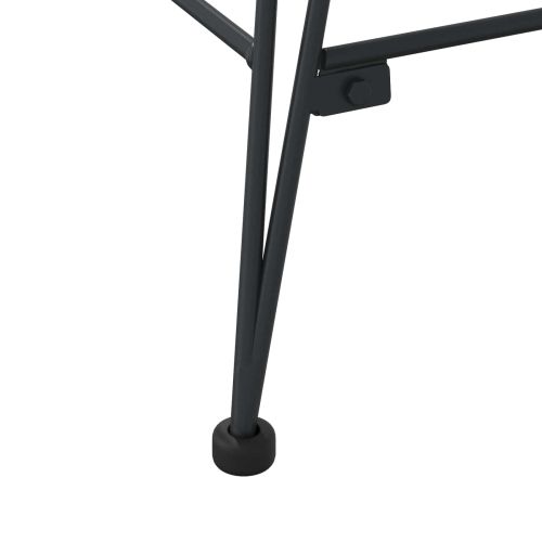 Бар стол 2 pcs Черно 55 x 52 x 92 см Раци и желязо