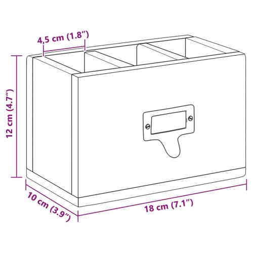 Кутия за моливи Многоцветен 18 x 10 x 12 см