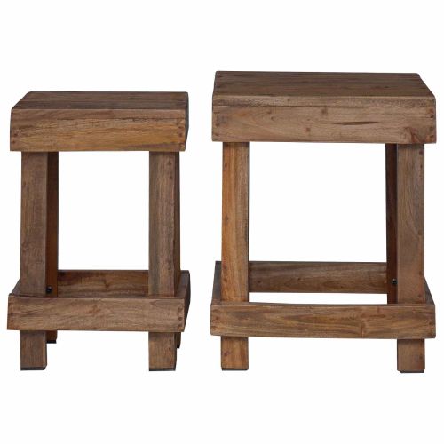 Стойка за растения 2 pcs Кафяво 70 x 11 x 27 см