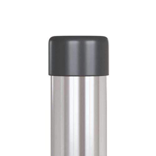 Стълб за ограда. 12 pcs Сребрист 60 cm Прахово покритие стомана