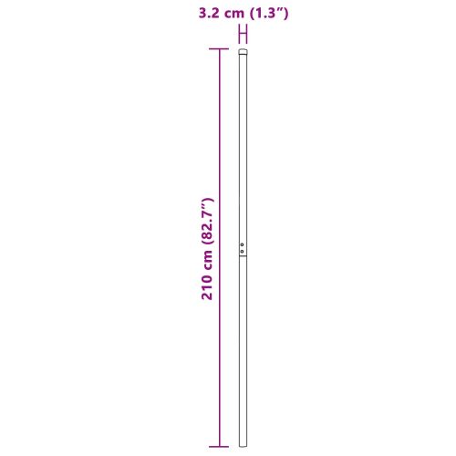 Стълб за ограда. 12 pcs Сребрист Прахово покритие стомана