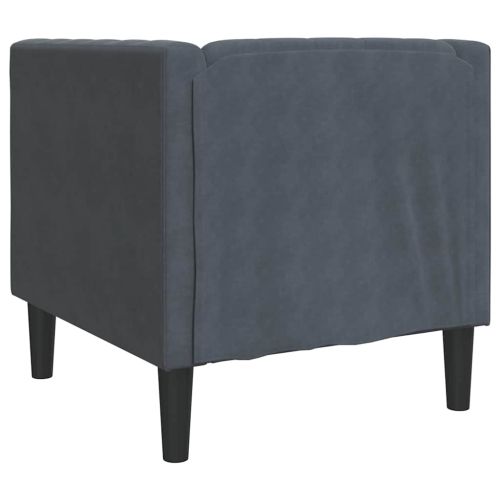 Диван Тъмен сив 74,5 x 71 x 70,5 см Кадифе