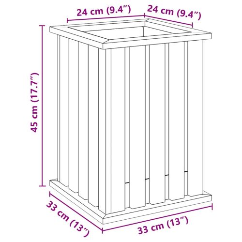 Градинарски кутии Кафяво 33 x 33 x 45 см