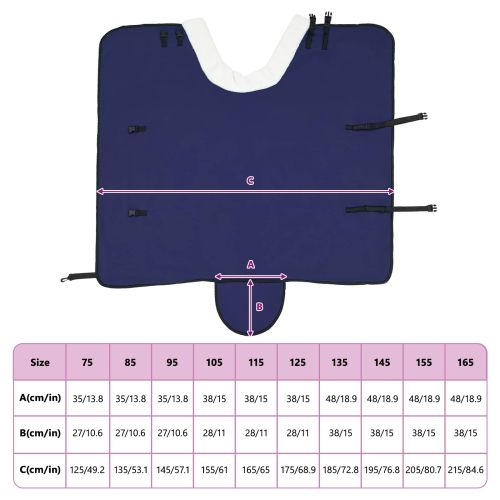 Конско одеяло Морски син 75 cm Полар флийс