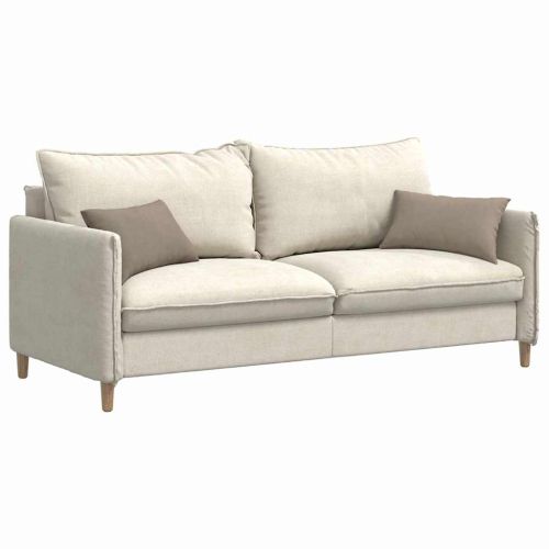 Диван възглавници 2 pcs Таупе 50 x 30 cm текстил
