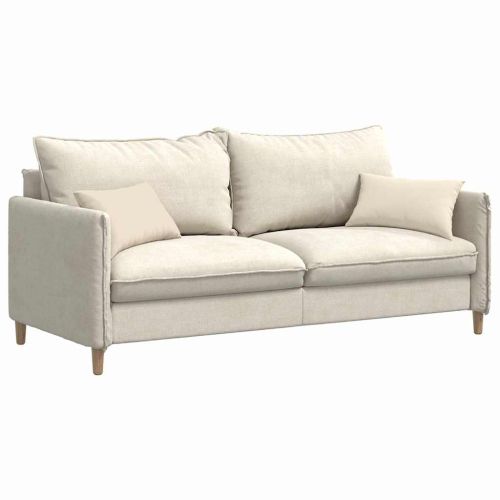 Диван възглавници 2 pcs Бежово 50 x 30 cm текстил