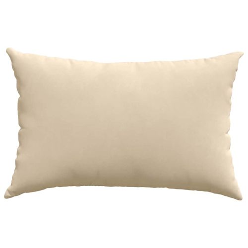 Диван възглавници 2 pcs Крем 60 x 40 cm текстил