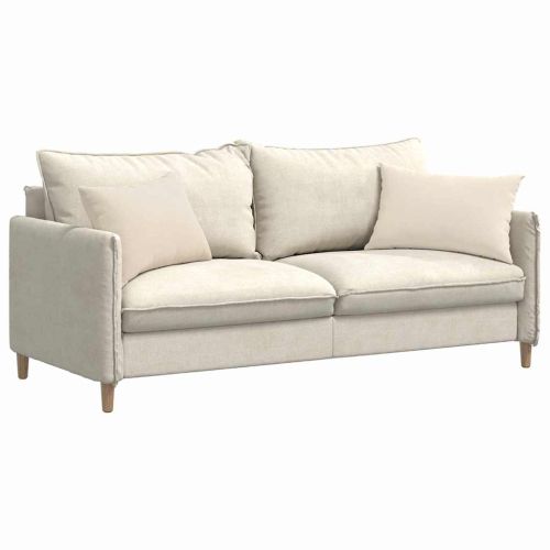 Диван възглавници 2 pcs Бежово 60 x 40 cm текстил