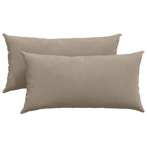 Диван възглавници 2 pcs Таупе 80 x 40 cm текстил
