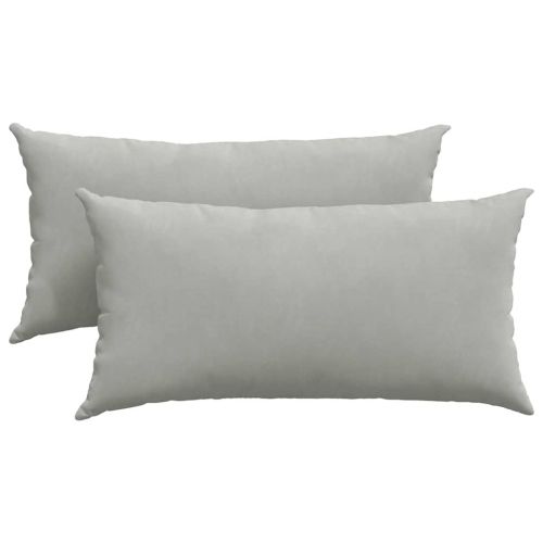 Диван възглавници 2 pcs Светлосиво 80 x 40 cm текстил