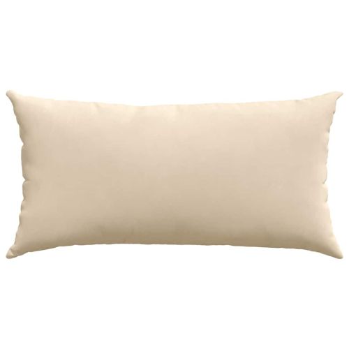 Диван възглавници 2 pcs Крем 80 x 40 cm текстил