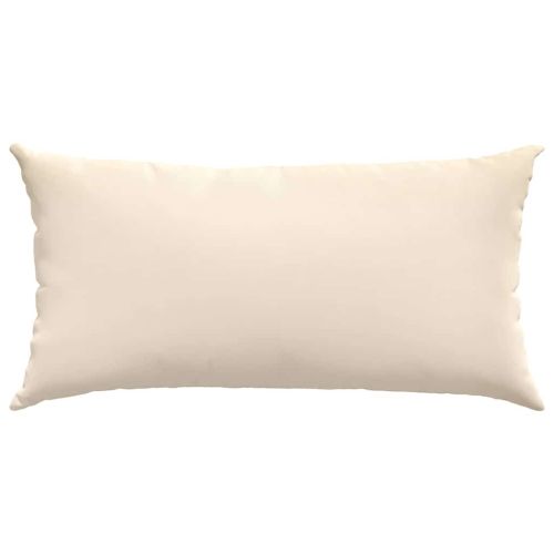 Диван възглавници 2 pcs Бежово 80 x 40 cm текстил