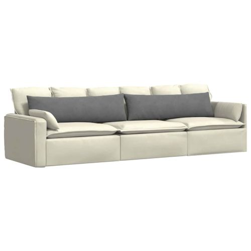 Диван възглавници 2 pcs Тъмен сив 145 x 40 см текстил