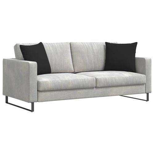 Диван възглавници 2 pcs Черно 45 x 45 cm текстил