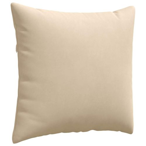 Диван възглавници 2 pcs Крем 45 x 45 cm текстил