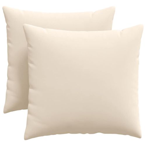 Диван възглавници 2 pcs Бежово 45 x 45 cm текстил