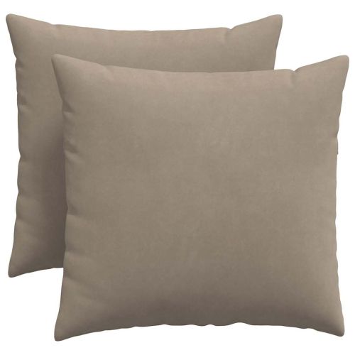 Диван възглавници 2 pcs Таупе 50 x 50 cm текстил