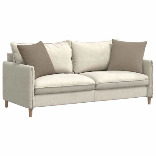 Диван възглавници 2 pcs Таупе 50 x 50 cm текстил