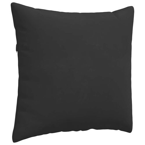 Диван възглавници 2 pcs Черно 50 x 50 cm текстил