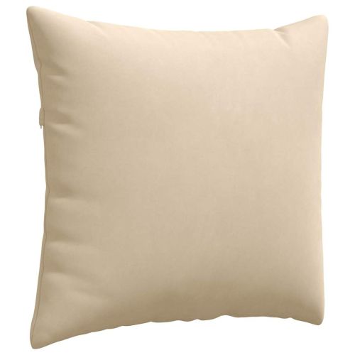 Диван възглавници 2 pcs Крем 50 x 50 cm текстил