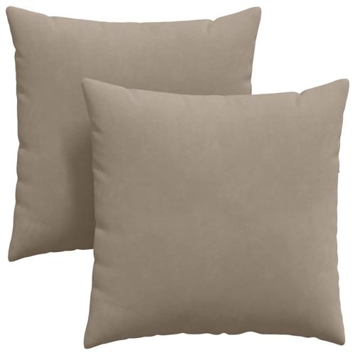 Диван възглавници 2 pcs Таупе 60 x 60 cm текстил