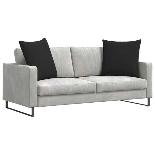 Диван възглавници 2 pcs Черно 80 x 80 cm текстил