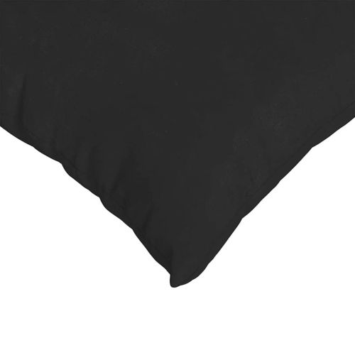 Диван възглавници 2 pcs Черно 80 x 80 cm текстил