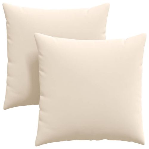 Диван възглавници 2 pcs Бежово 80 x 80 cm текстил