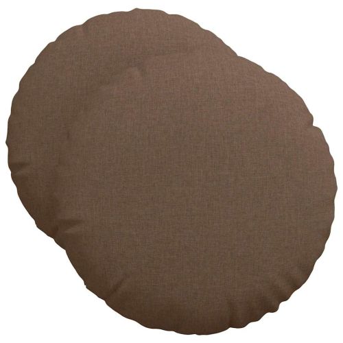 Възглавници за седалки 2 pcs Кафяво Ø50 x 19 см текстил