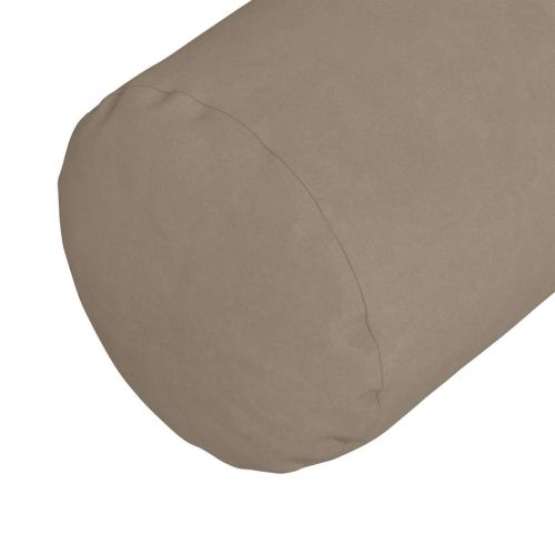 Възглавници валяци 2 pcs Таупе Ø 15 x 40 см Микрофибърна тъкан